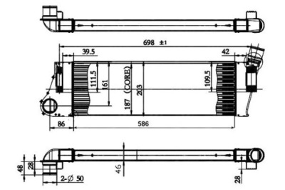 Nrf интеркулер renault megane 2 1,5dci 1,9dci nr фото №1