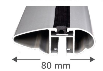 BELKI ALUMINIOWE BAGAŻNIKA DACHOWEGO DYNAMIC 1.2 M KPL 2 SZT.