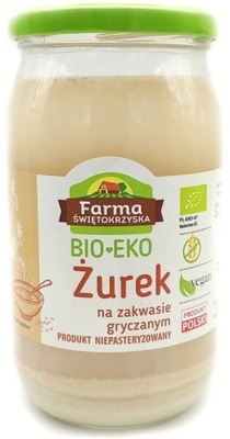 Żurek Gryczany na zakwasie BEZGLUTENOWY BIO Vege wegański w słoiku Farma