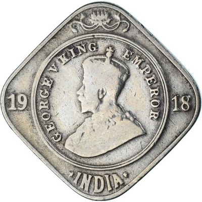 Moneta, India, 2 Annas, 1918