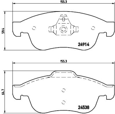 ZAPATAS HAM. PARTE DELANTERA DACIA DOKKER 12- LODGY 10-  