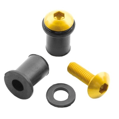 V PARTS (VICMA) КОМПЛЕКТ БОЛТОВ I GUMEK DO ОБТЕКАТЕЛИ (I СТЕКЛА) M5X16 ЦВЕТ ЗОЛОТОЙ