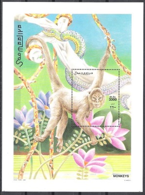 SOMALIA 2002 MNH MONKEYS SNAKE FLOWERS