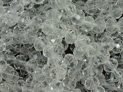 Szklane oponki fasetowane kryształowe 4x3-sznur