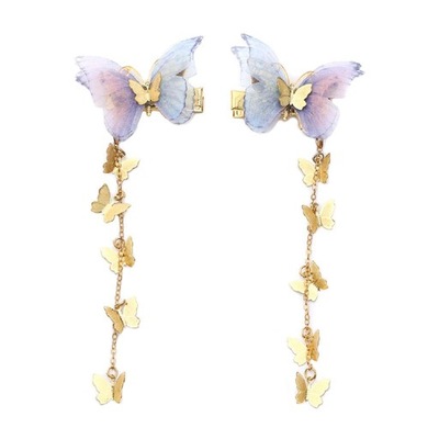 2 Pieces Butterfly Beads Dangle Hairpin Hair Clip