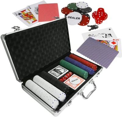 Poker Zestaw do pokera 500 żetonów Texas Hold'em