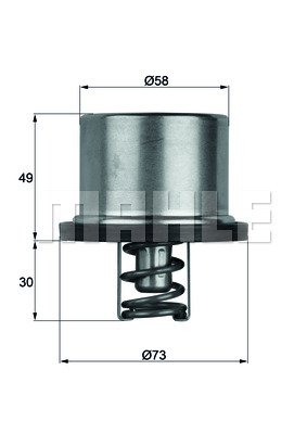 TERMOSTATO VOLVO FH16,FL12 /86-STOPNI/ VOLVO,RVI,IVECO,SCANIA MAHLE THD186  