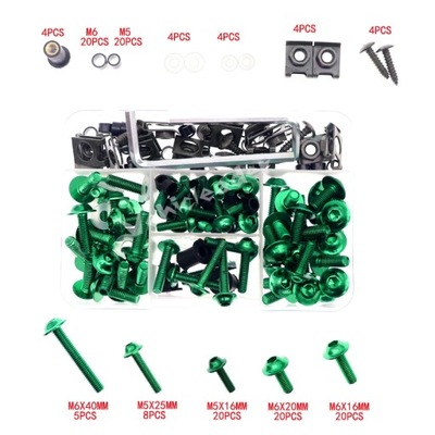 177pcs Universal Motorcycle Windshield Body Fairing Bolts Screws For~23310 