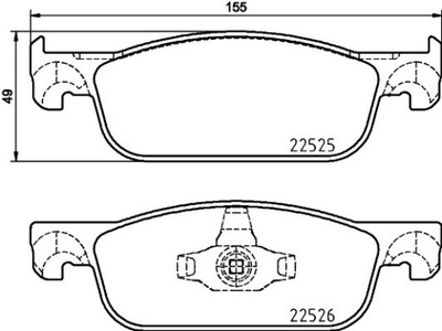 КОЛОДКИ HAM. ПЕРЕДНЯЯ FRONT TEVES DACIA/LADA/RENAULT