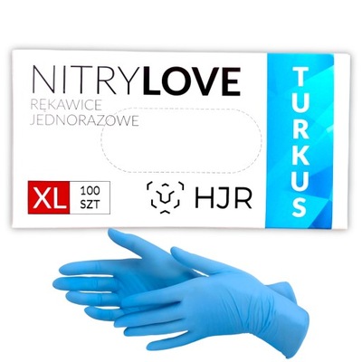 Rękawiczki nitrylowe XL jednorazowe HJR 100 szt