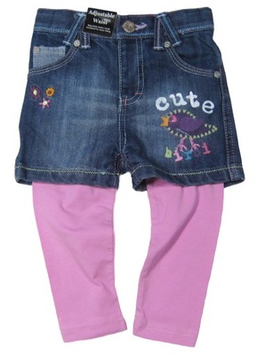 Jeansowe Spodenki SZORTY + Getry LEGGINSY MM * 80