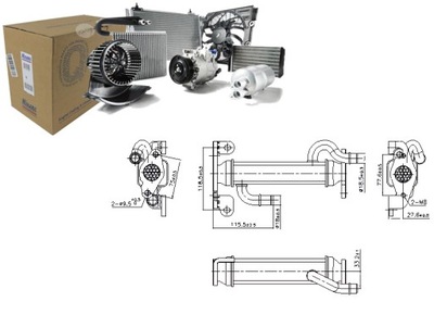 Радиатор выхлопных газов iveco daily v daily vi 2.3d 09.11- nissens фото №1