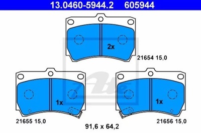 ZAPATAS HAM.PRZOD MAZDA 323 89-98 13.0460-5944.2  