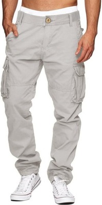 Spodnie męskie Meilicloth cargo bawełna, kieszenie, bojówki, rozmiar 34
