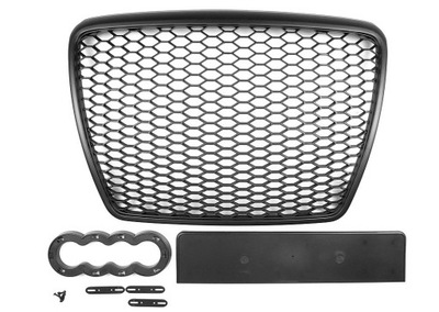 Grill atrapa RS AUDI A6 C6 Lift 09-11 czarny MAT