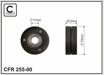 CAFFARO 255-00 ROLLO NAPINACZA, CORREA DE CUÑA MULTICOSTAL  