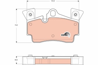 ZAPATAS DE FRENADO VW/PORSCHE PARTE TRASERA TOUAREG/CAYENNE GDB1652  