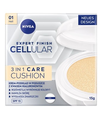 NIVEA Cellular Expert Finish 3w1 Cushion Krem-Podkład w Poduszce kolor jasn