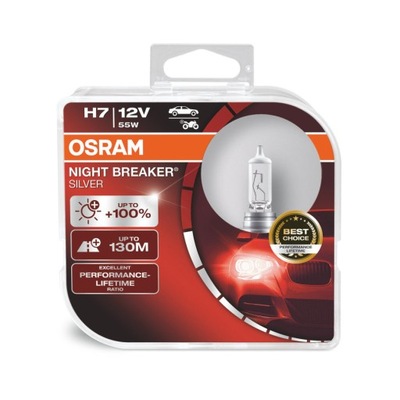 OSRAM Żarówki H7 12V 55W NIGHT BREAKER SILVER