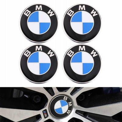 4szt BMW 70MM Naklejki emblemat na felgi