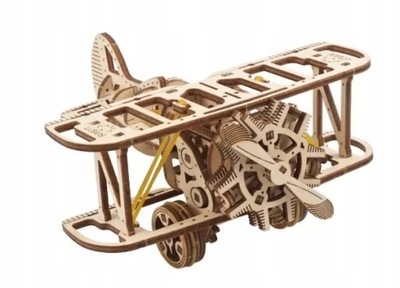 SAMOLOT AWIONETKA UGEARS MODEL MECHANICZNY PUZZLE 3D