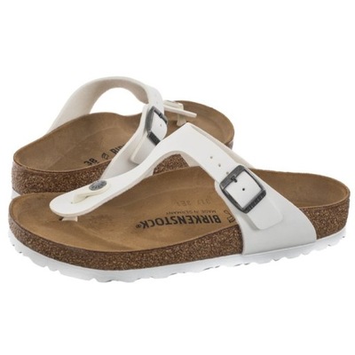 Buty Damskie Klapki Japonki Birkenstock Gizeh Bs White 0745531 Białe