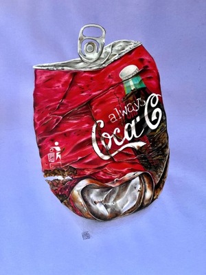Rysunek kredkami- Coca Cola