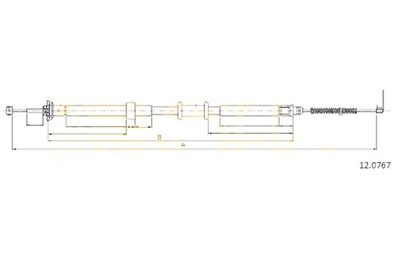 CABLE FRENOS DE MANO FIAT PANDA 02/12- IZQUIERDO PARTE TRASERA  