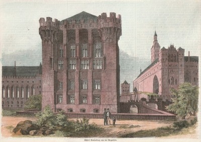 MALBORK. Zamek od strony Nogatu, 1853