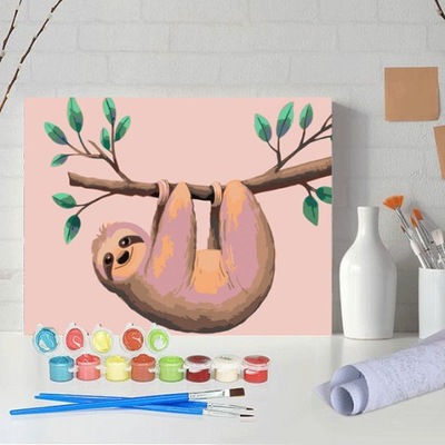 Leniwiec - Obraz do malowania farbami 40x50 cm