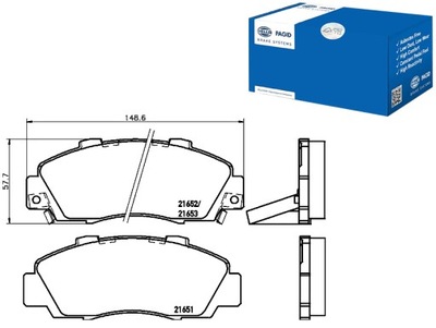 PADS BRAKE HELLA PAGID 45022S10A00 45022S30A - milautoparts-fr.ukrlive.com