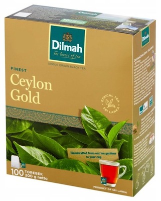 Ceylonska czarna herbata Dilmah Gold, 100szt.