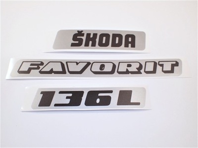 STICKERS SKODA FAVORIT 136L EMBLEM STICKER  