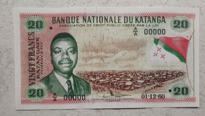 3372 - Katanga 20 Franków 1960