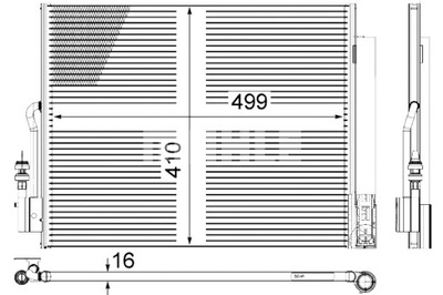 MAHLE КОНДЕНСАТОР КОНДИЦИОНЕРА OPEL MERIVA B 1.3D-1.7D 06.10-03.17