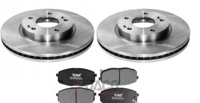 Тормозные диски тормозные + тормозные колодки перед kia sportage ii hyundai i30 фото №1