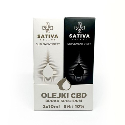 Sativa Poland Olejki CBD Sativa Poland 2x10ml 5+10% CBD