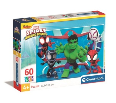 Puzzle Clementoni SUPERCOLOR 60 elementów SPIDEY 26595