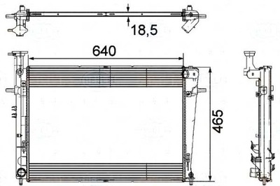 РАДИАТОР ДВИГАТЕЛЯ BEHR HELLA 253100Z170 253100Z150