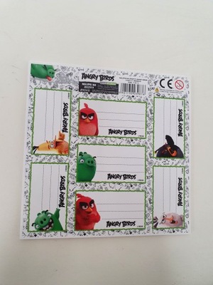 Naklejki nalepki etykiety na zeszyty Angry Birds