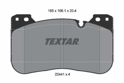 ZAPATAS DE FRENADO PARTE DELANTERA 2244101/TEX  