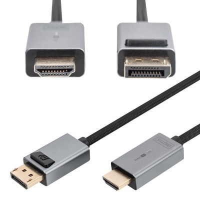 KABEL PRZEWÓD DisplayPort 1.2 DP HDMI A 4K 30Hz 1M