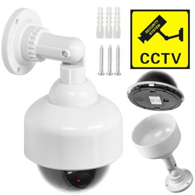 Atrapa Obrotowej Kamery Zewnętrznej CCTV Dioda LED