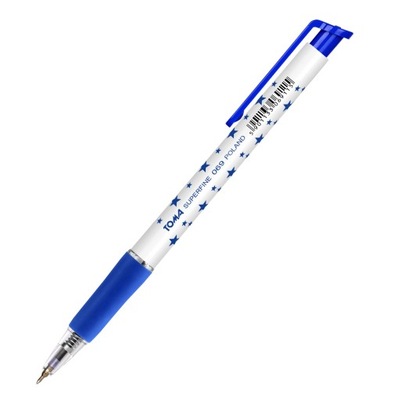 Długopis TOMA w GWIAZDKI niebieski AUTOMAT