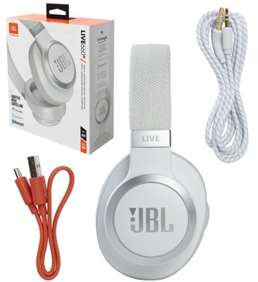 NOWE Słuchawki bezprzewodowe nauszne JBL Live 660NC BIAŁE