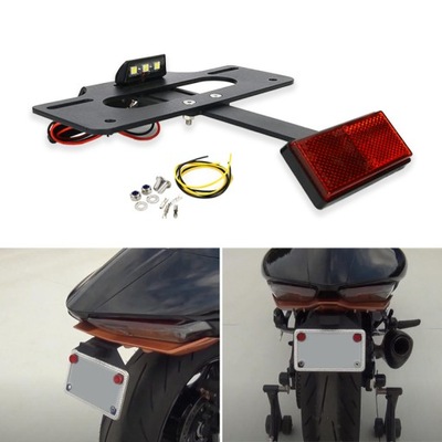 BLACK MOUNTING PLATES REJESTRACYJNEJ MOTOCYKLA FITS FOR SUZUKI HAYABUSA  