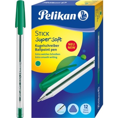 Długopis Pelikan Stick Soft K86 zielony 12 sztuk
