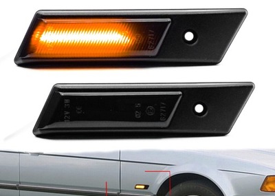 ДИНАМИЧЕСКИЕ ЧЕРНЫЕ ПОВОРОТНИКИ LED (СВЕТОДИОД ) BMW E28 E32 E34 E36 ТОНИРОВАНИЕ PŁYWAJĄCE