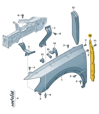 NEW ORIGINAL AUDI OE ELEMENT ZAMYKAJACY 83A821112A  