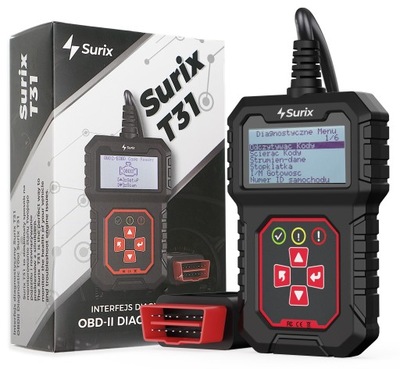 INTERFEJS DIAGNOSTYCZNY TESTER OBD2 POLSKI SKANER SURIX T31